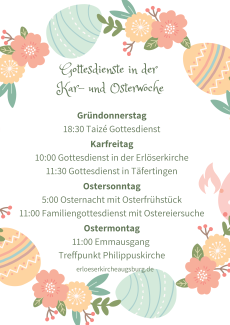 Kar- und Osterwoche 2026