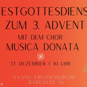 Festgottestdienst zum 3. Advent mit MUSICA DONATA